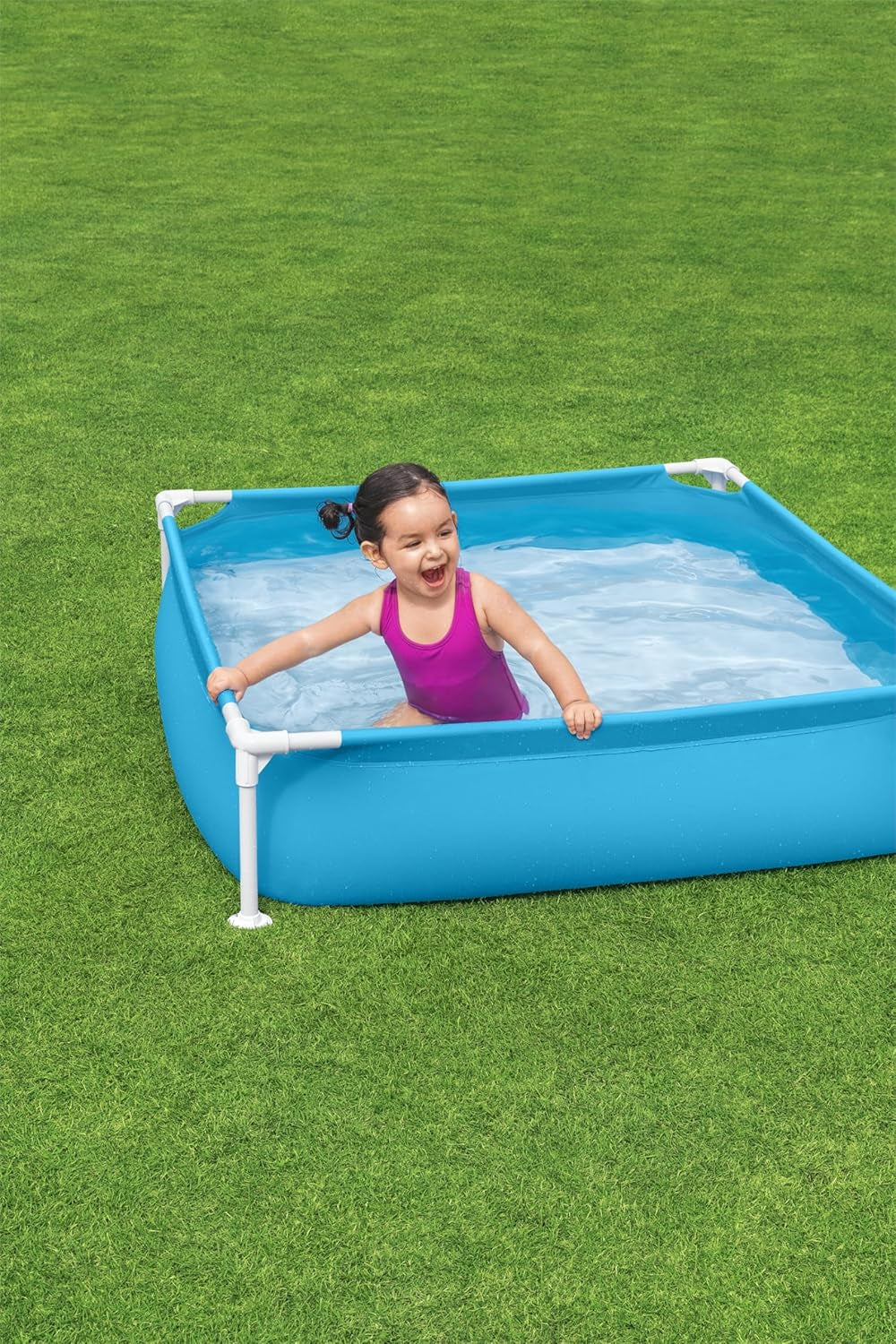 Piscina Bestway My First Frame 122 x 122 x 30,5 cm, blu, rettangolare