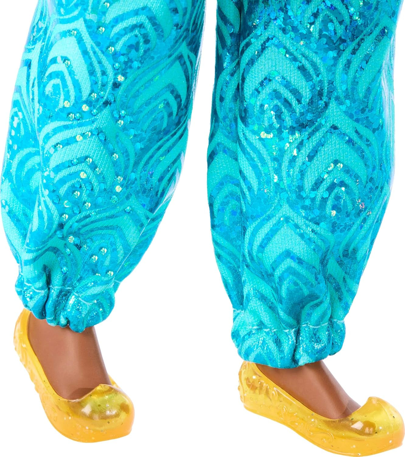 Jucărie Mattel Disney Princess, Păpușă la modă articulată Jasmine cu haine și accesorii strălucitoare, inspirată din filmul Disney, cadou pentru copii, HLW12