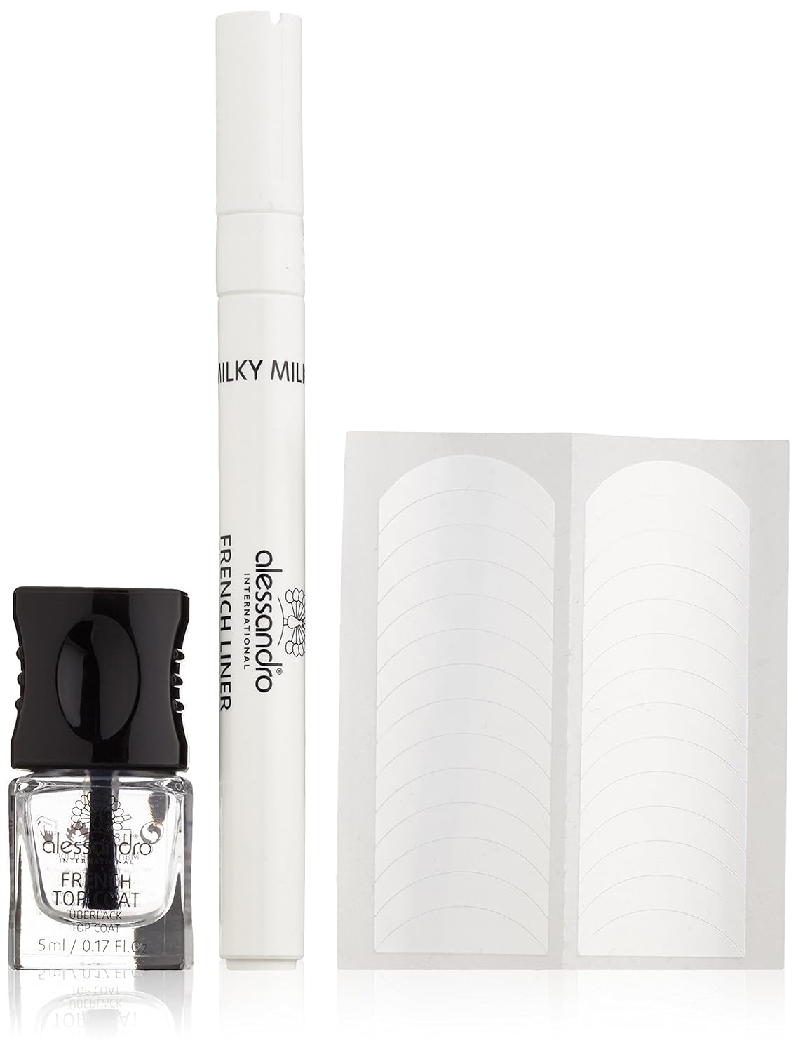 Eyeliner effetto francese Alessandro Effect bianco latte 1 confezione (1 x 5 ml + 3,2 ml)