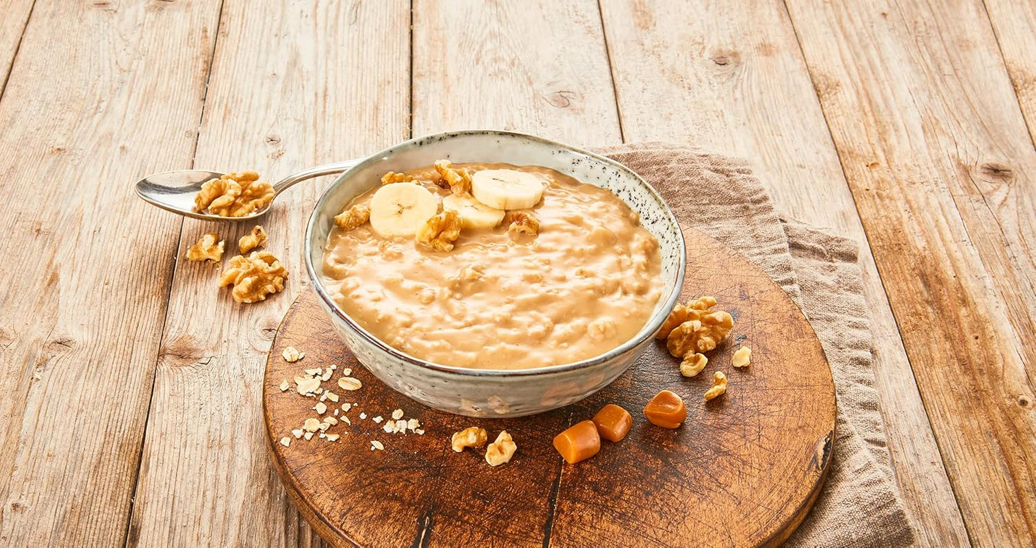 Budino d'avena al caramello, una miscela armoniosa di budino al caramello e avena integrale, senza zucchero, addolcito con sciroppo d'agave, 1 busta x 64 g (confezione da 4)