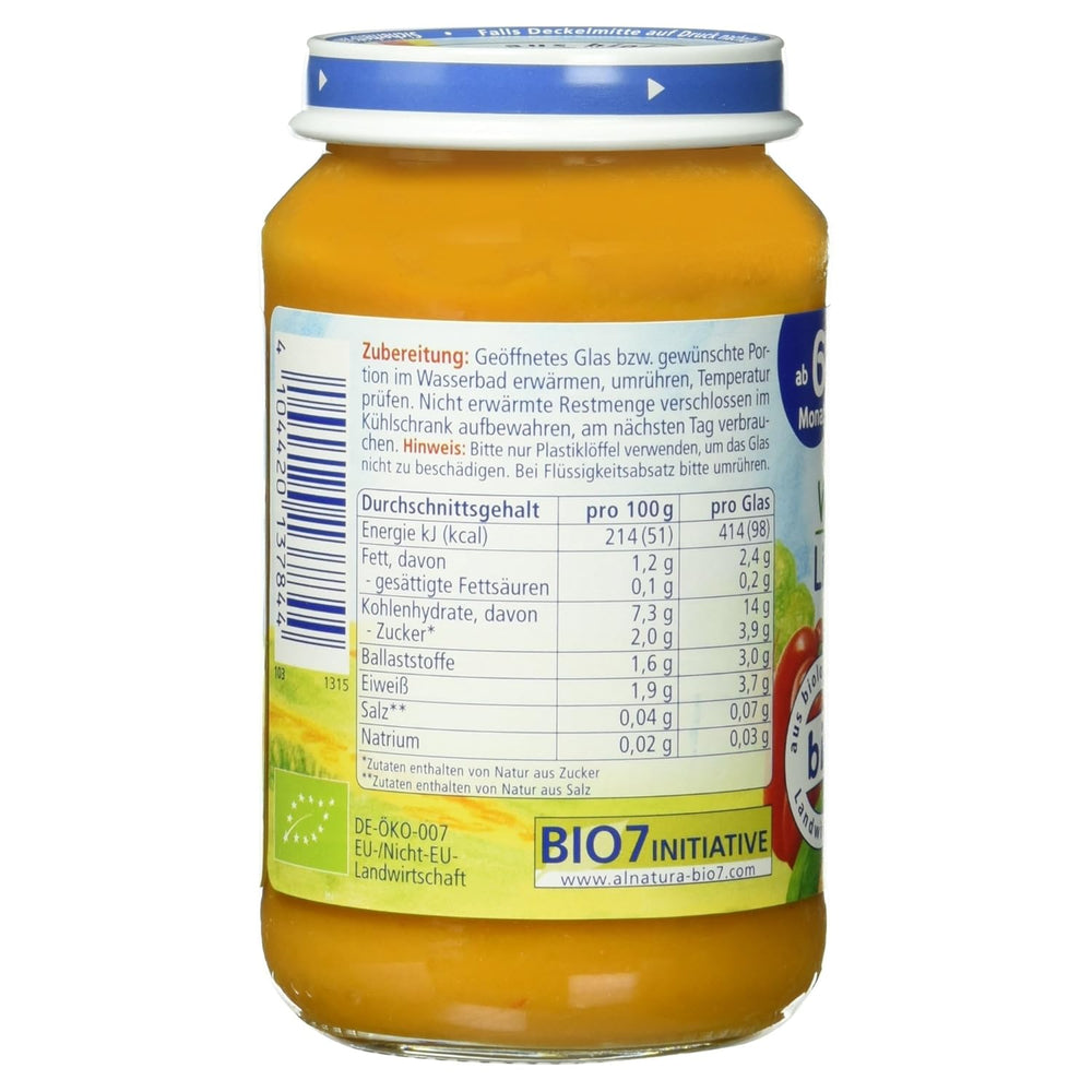 Spezzatino di lenticchie bio con cous cous (dai 6 mesi), 190 g