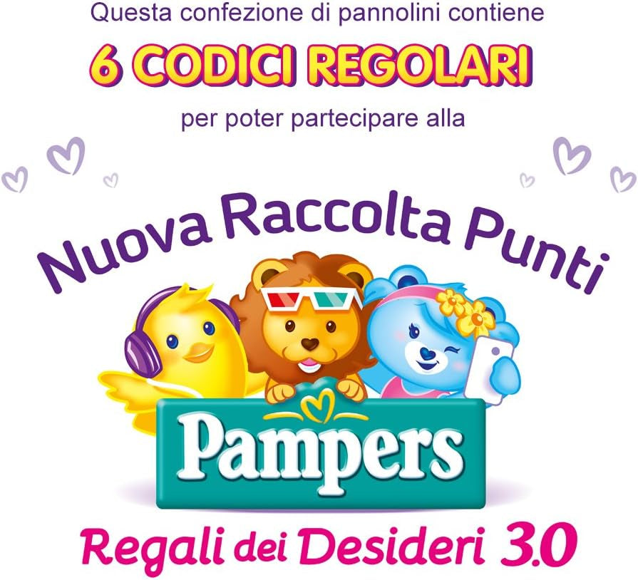 Pannolini Pampers Sun and Moon Midi, taglia 3 (4-9 kg), 120 pannolini