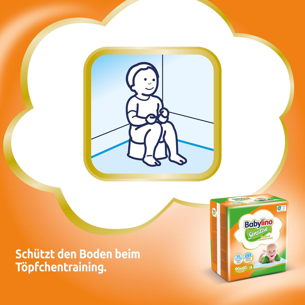 Salviette umidificate Sensitive, 90 x 60 cm, extra assorbenti, 14 pezzi