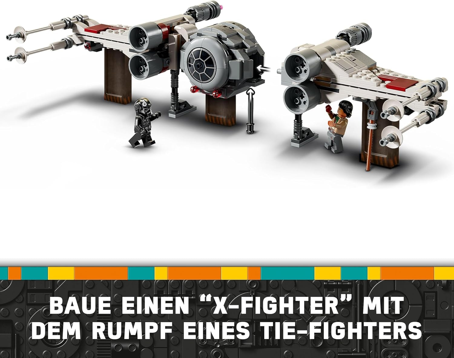 LEGO Star Wars TIE Fighter e X-Wing Mashup, giocattolo costruibile Starfighter, idea regalo per bambini, astronavi personalizzabili, regalo per ragazzi, ragazze e tutti i fan 75393 Set da costruzione Beuche den LEGO-Store