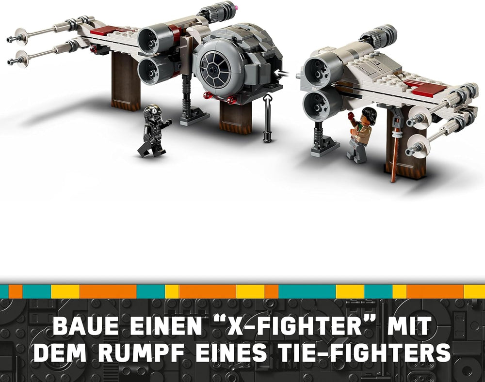 LEGO Star Wars TIE Fighter e X-Wing Mashup, giocattolo costruibile Starfighter, idea regalo per bambini, astronavi personalizzabili, regalo per ragazzi, ragazze e tutti i fan 75393 Set da costruzione Beuche den LEGO-Store