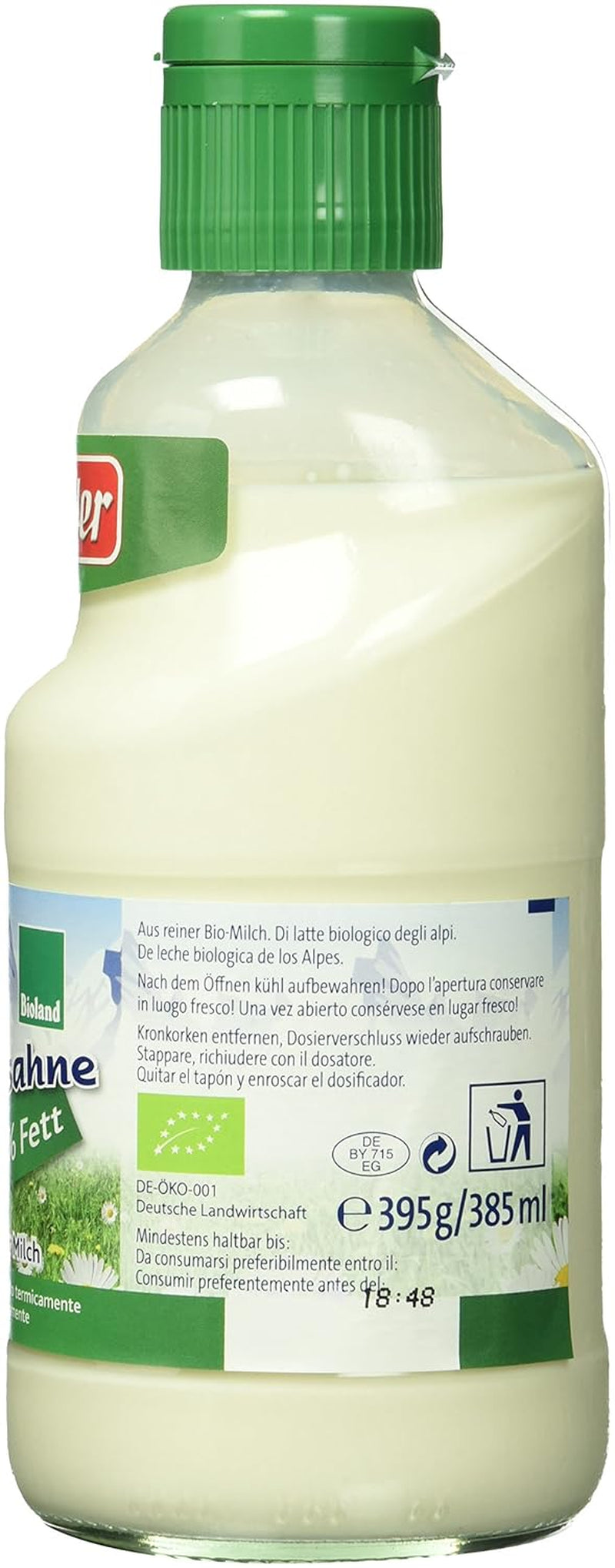 Saliter Bio-Kaffeesahne 10% Fett 395g