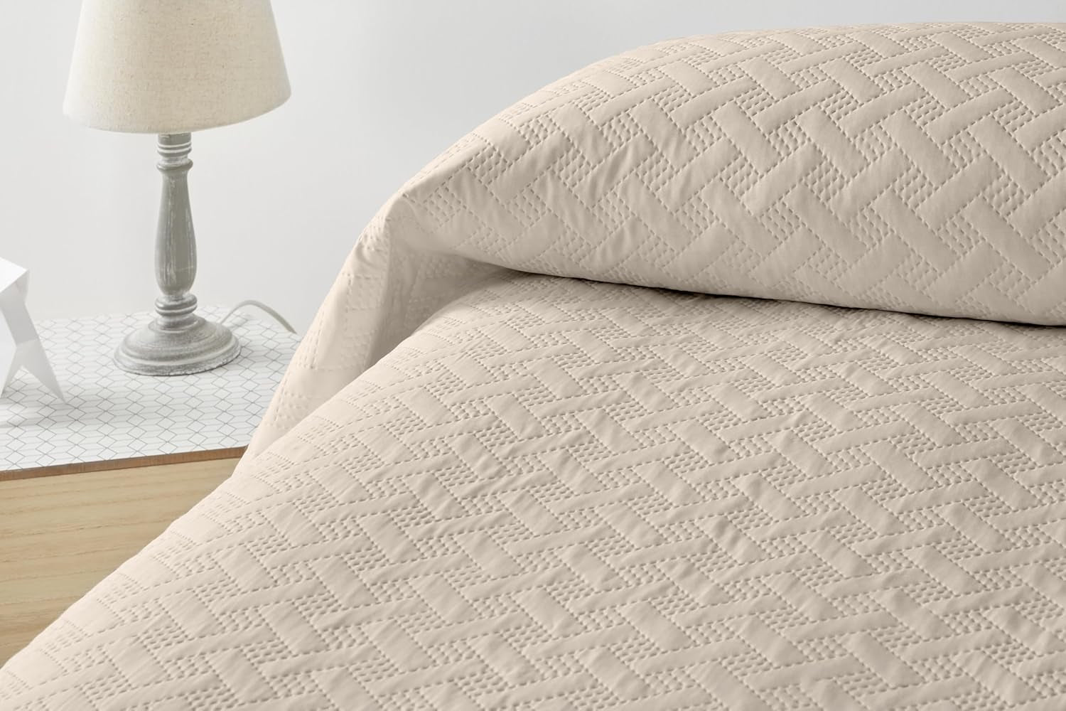 LISO - Copriletto per 105 cm - Copriletto Bouti - Primavera ed Estate - 200X260 cm - Letti e coperte rosa Besuche den Degrees home-Store Letto Beige 90 cm