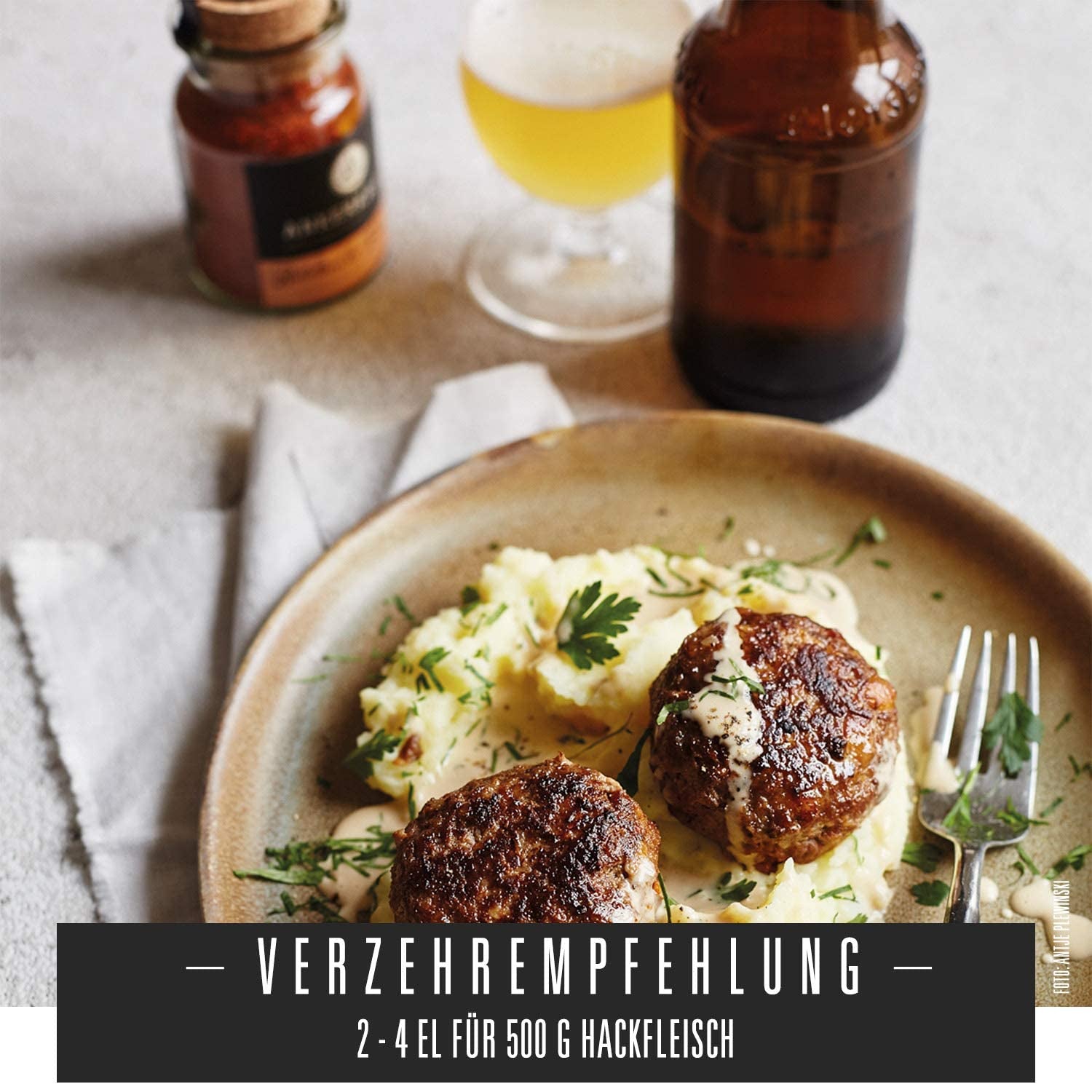 Ankerkraut Buletten & Fleischpflanzerl, Gewürzmischung für Buletten und Frikadellen, 250g in sacchetto aromadichten