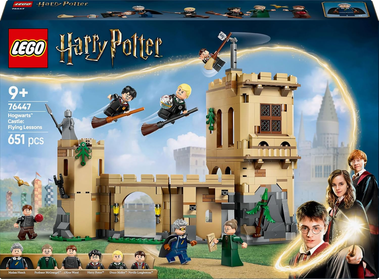 Castello di Hogwarts LEGO Harry Potter: Lezioni di volo Adventure Playset con 6 minifigure da collezione, tra cui Draco Malfoy e la Professoressa McGonagall, Set di giochi di ruolo per ragazzi e ragazze di 9 anni 76447 Set di costruzione Besuche den LEGO-Store