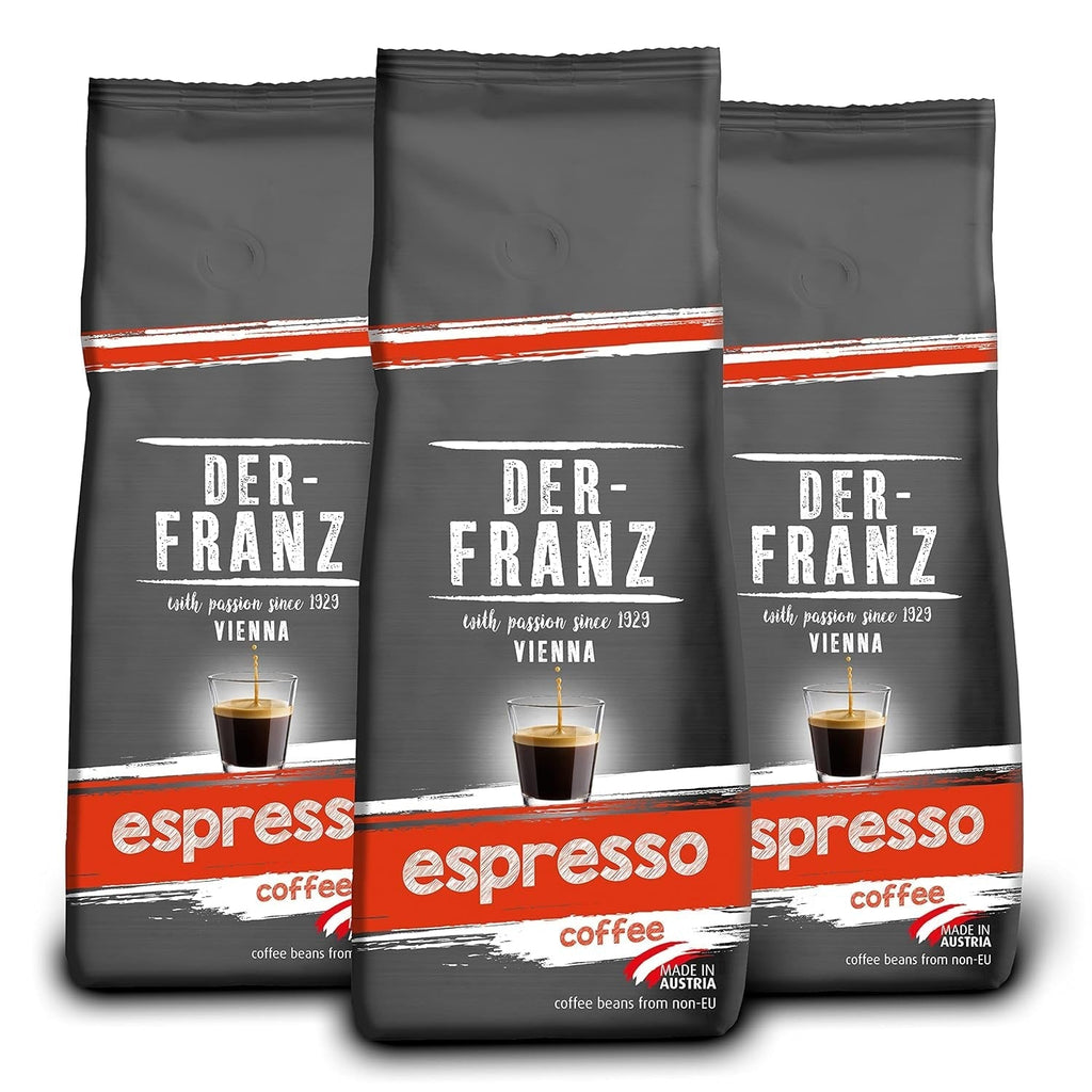 Der-Franz Espresso Organic Coffee, Intensitate 5/5, Arabica și Robusta organice, boabe întregi Cafea Naty Shop 3 x 500 grame Espresso