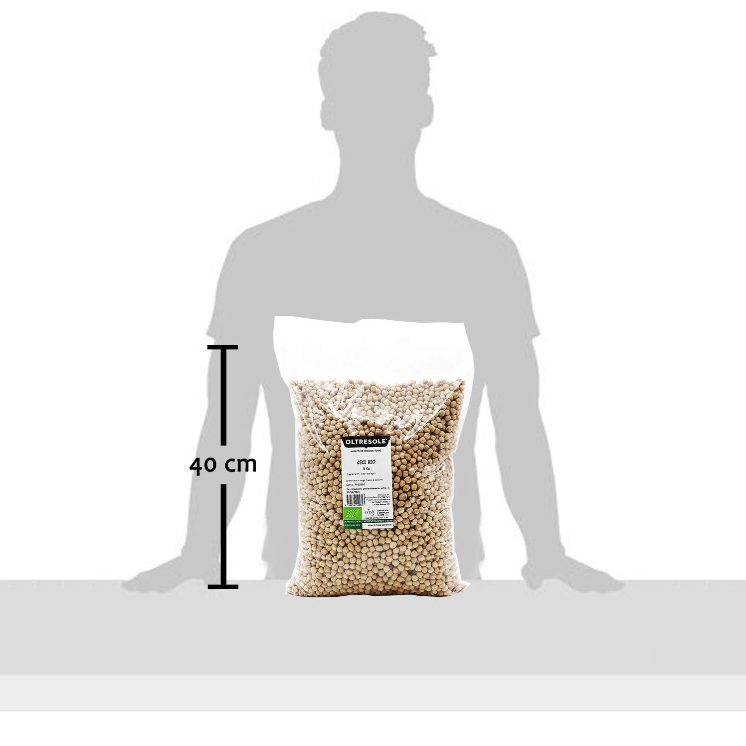 , Năut organic de 5 kg, leguminoase organice uscate din cultivare controlată, Cereale Naty Shop