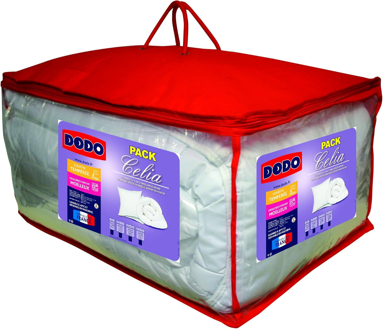 30519 220/240 Copripiumino e 2 cuscini Poliestere/Cotone Bianco 220 X 240 Cm Piumini e Trapunte Naty Shop