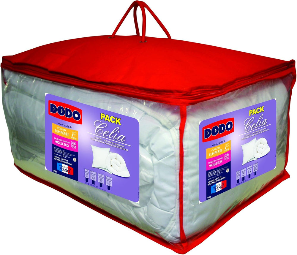 30519 220/240 Copripiumino e 2 cuscini Poliestere/Cotone Bianco 220 X 240 Cm Piumini e Trapunte Naty Shop