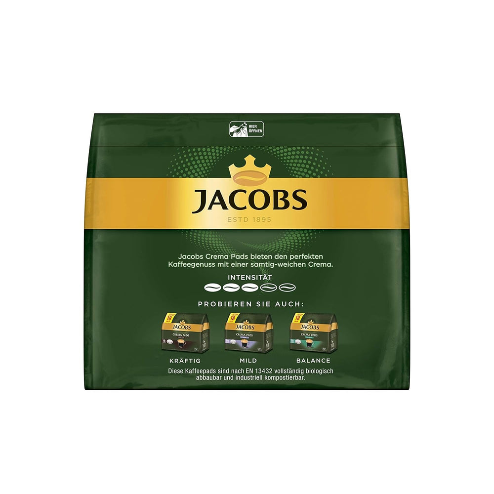 Pads Crema Kräftig, 90 Senseo kompatible Kaffeepads UTZ-zertifiziert, 5er Pack, 5 x 18 Getränke & Pads Crema, 90 Senseo kompatible Kaffeepads UTZ-zertifiziert, 5er Pack, 5 x 18 Getränke