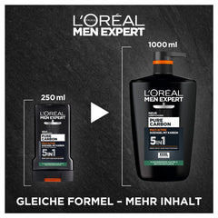 L'Oréal Men Expert XXXL 5In1 Gel doccia e shampoo per uomo, 1 litro Naty Shop