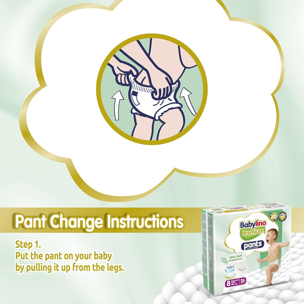 Pantaloni Premium taglia 8 con filtro ultra morbido, XXL (20+ kg), 104 pezzi