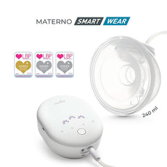 Nuvita Materno Smart Wear 1287W - Tiralatte elettrico portatile a mani libere - Tecnologia trifase, personalizzabile, portatile, disponibile kit conversione tiralatte doppio Accessori Alimentazione e Allattamento Bebe Naty Shop