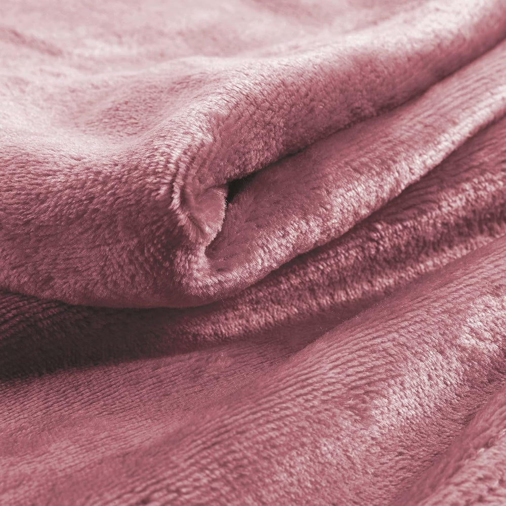 Douceur D'Intérieur, Coperta in Flanella, 125 X 150 Cm, Rosa, Piumini e trapunte in flanella Naty Shop