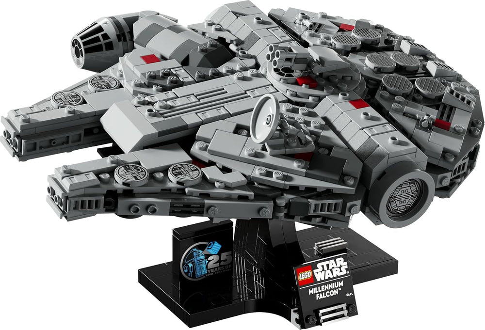 LEGO Star Wars Millennium Falcon 25° anniversario Set per adulti Nave costruibile Una nuova speranza Kit modello di astronave da collezione Regali per uomini e donne 75375 Set di costruzione Acquista il negozio LEGO