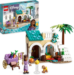 LEGO Disney Wish Asha a Rosas City, 43223, set del film dei desideri con mercato, mini bambola di Asha, Valentino come capra giocattolo e personaggi stellari, regalo per bambini dai 6 anni, set da costruzione per ragazze e ragazzi Besuche den LEGO-Store Single