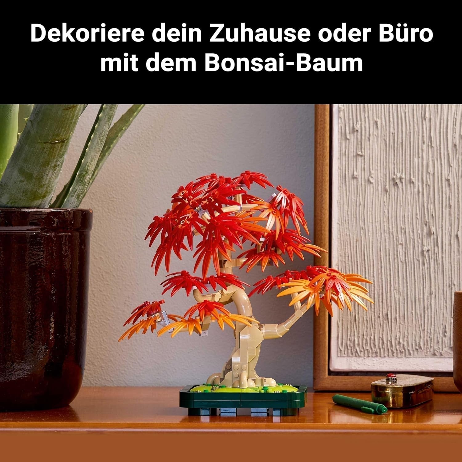 LEGO Botanicals Acero rosso giapponese - Albero bonsai - Kit di piante artificiali con foglie rosse e arancioni, più ciotola - Decorazioni per la casa - Idea regalo per adulti - 10348 Set di costruzione Besuche den LEGO-Store