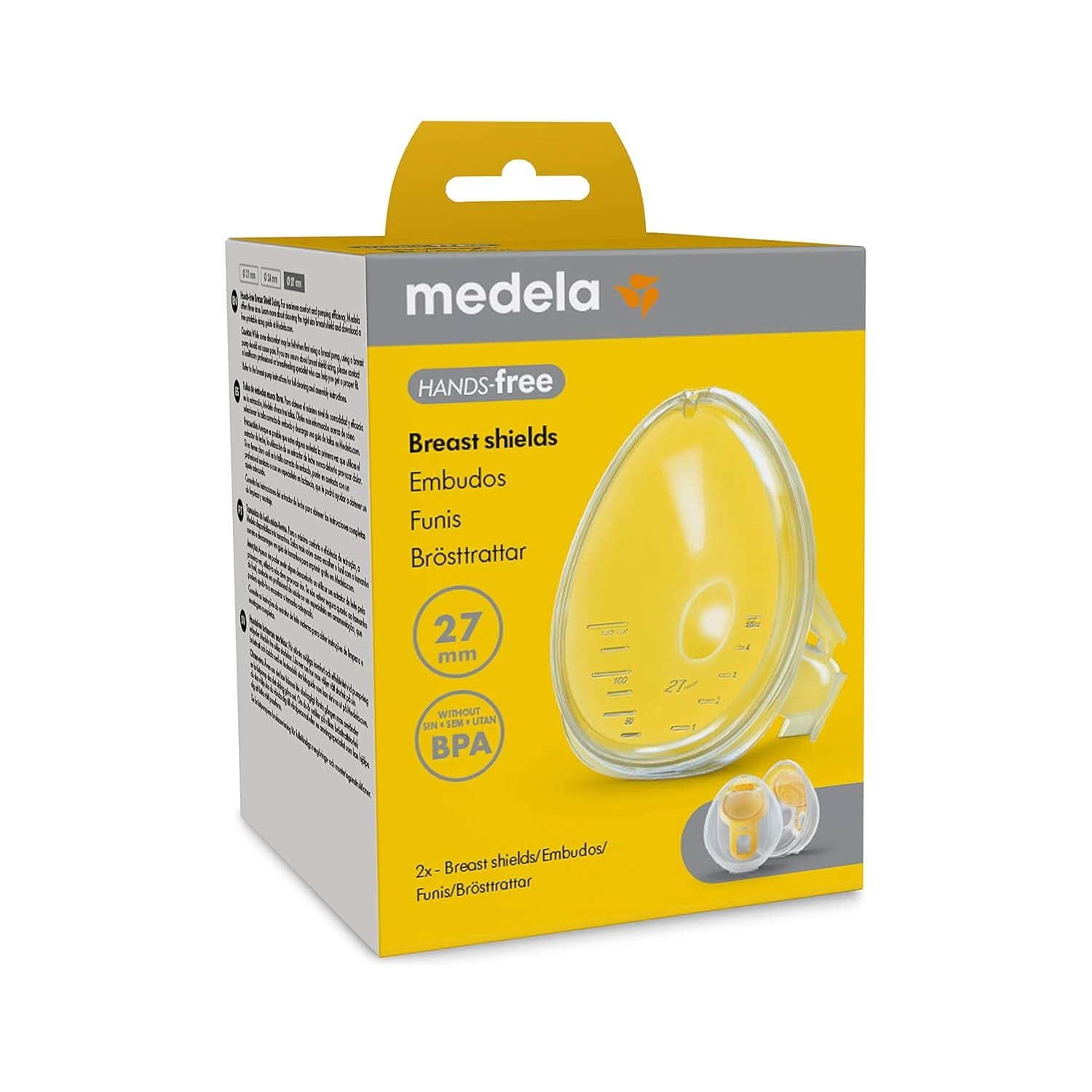 Medela Proteggi seno Hands-Free, accessori per tiralatte Accessori per Alimentazione e Allattamento Bebe Naty Shop 27 Mm