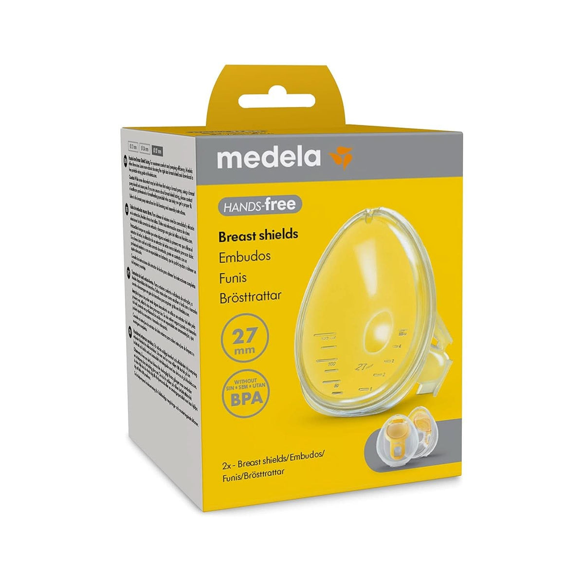 Medela Proteggi seno Hands-Free, accessori per tiralatte Accessori per Alimentazione e Allattamento Bebe Naty Shop 27 Mm