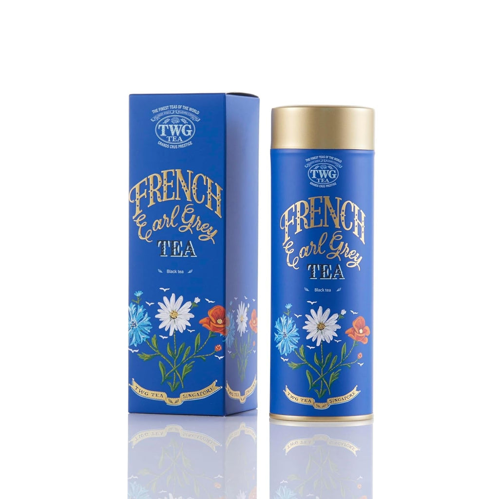 TWG Tea | French Earl Grey | Ceai negru | Bergamotă și flori de albăstrea | Cutie haute couture, 100 g | Set cadou