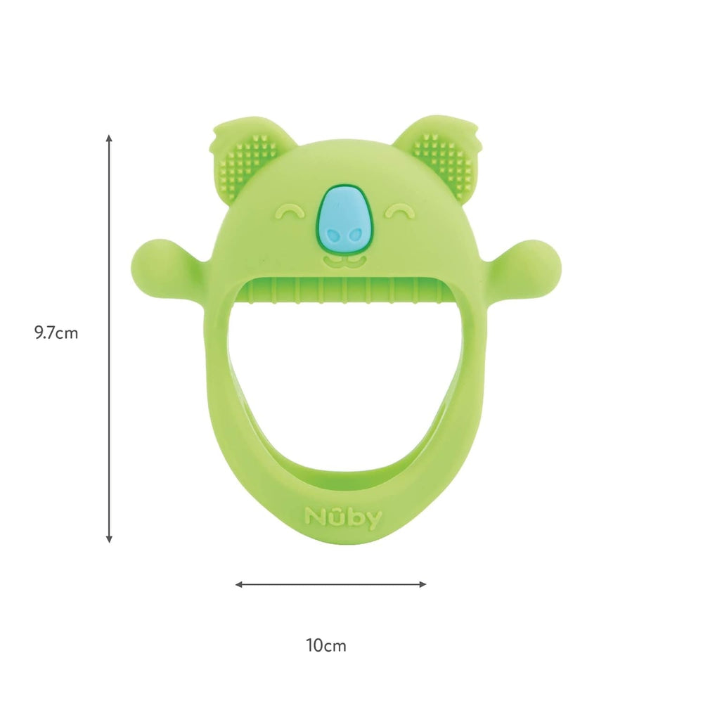 Mănuși de dentiție Nuby - Silicon | Jucărie de dentiție în formă de koala | Jucărie senzorială | 3+ luni