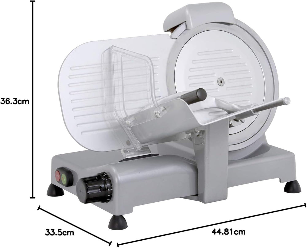 90018 Luxury 22 GS, affettatrice elettrica, alluminio, argento/nero Affettatrici e Affettatrici Naty Shop