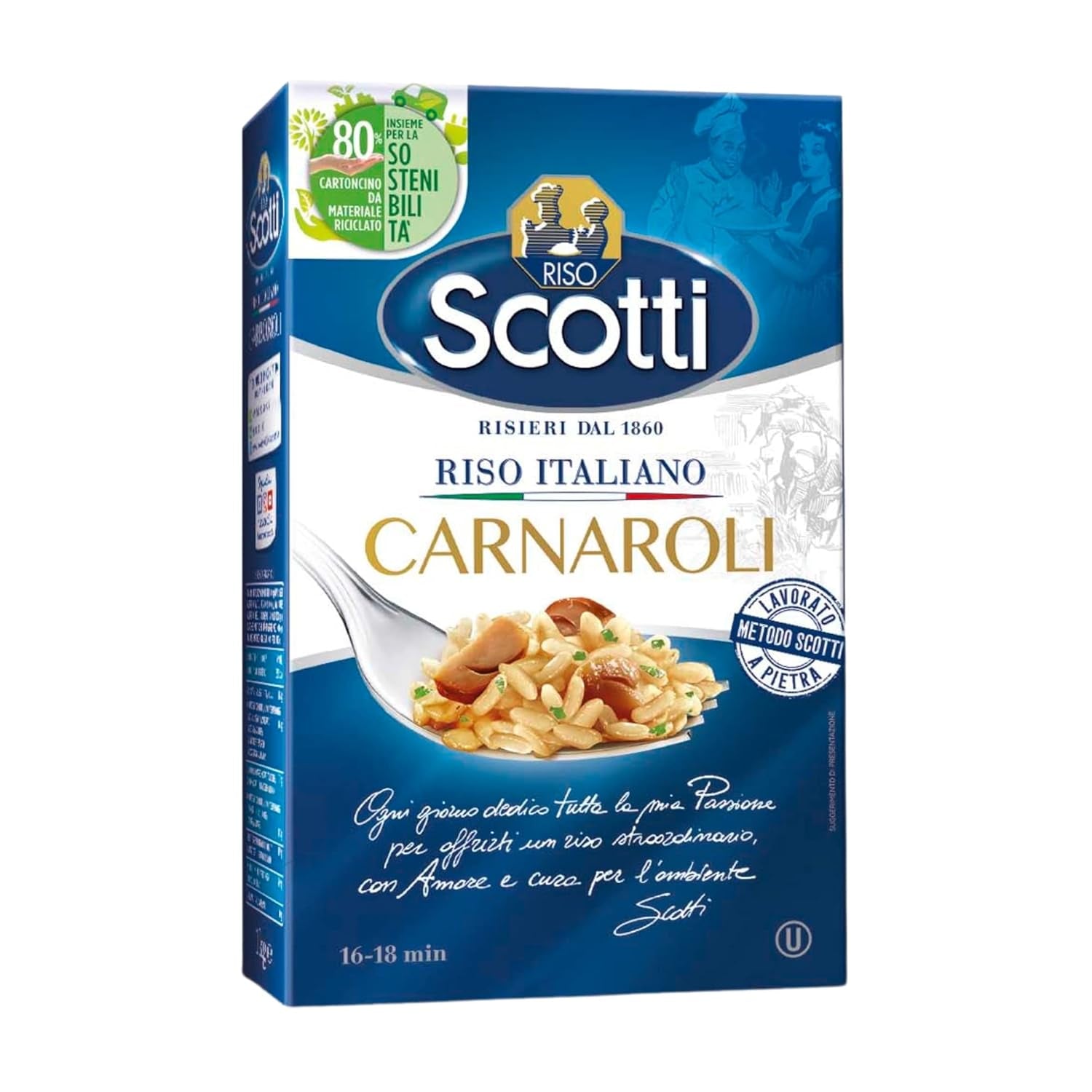 - Carnaroli - Riso extrafino per risotti, riso dall'Italia, pronto in 16 minuti - 1 kg