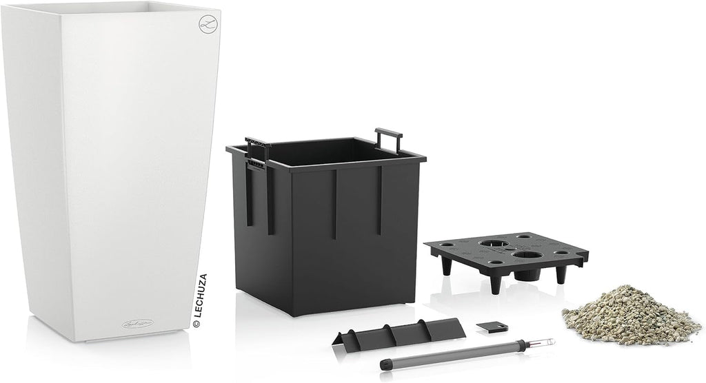 LECHUZA CUBICO Culoare 30 alb 13130, 29,5x29,5x56,5 cm