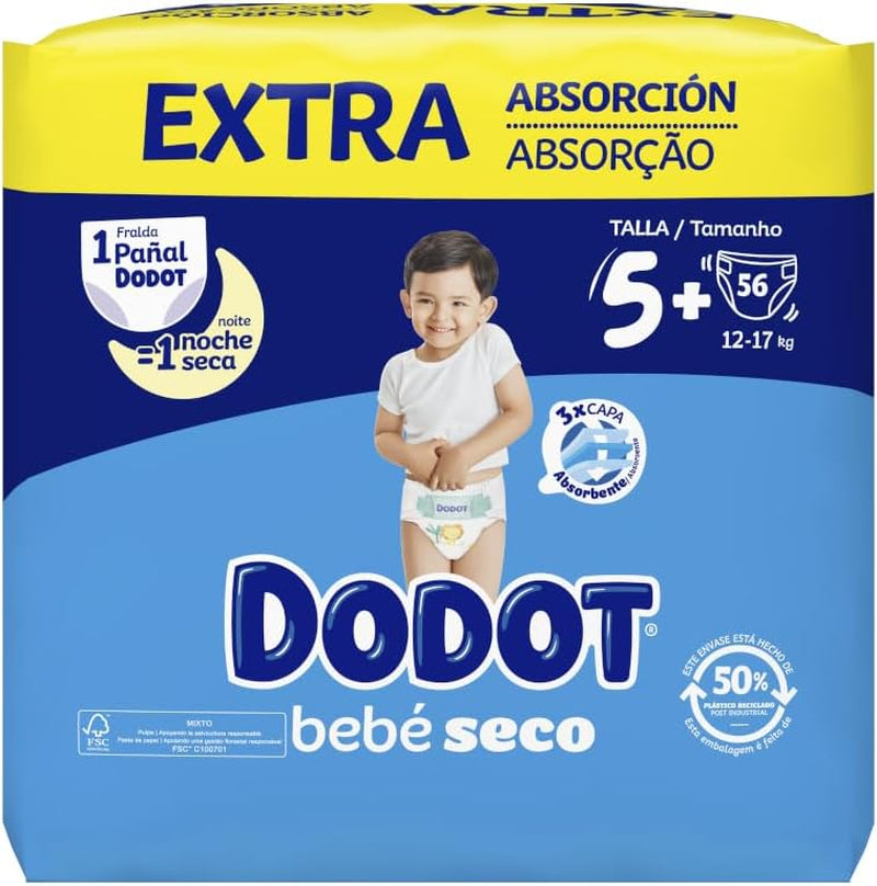 Baby Dry Extra - Confezione Jumbo, misura 5-56 pezzi
