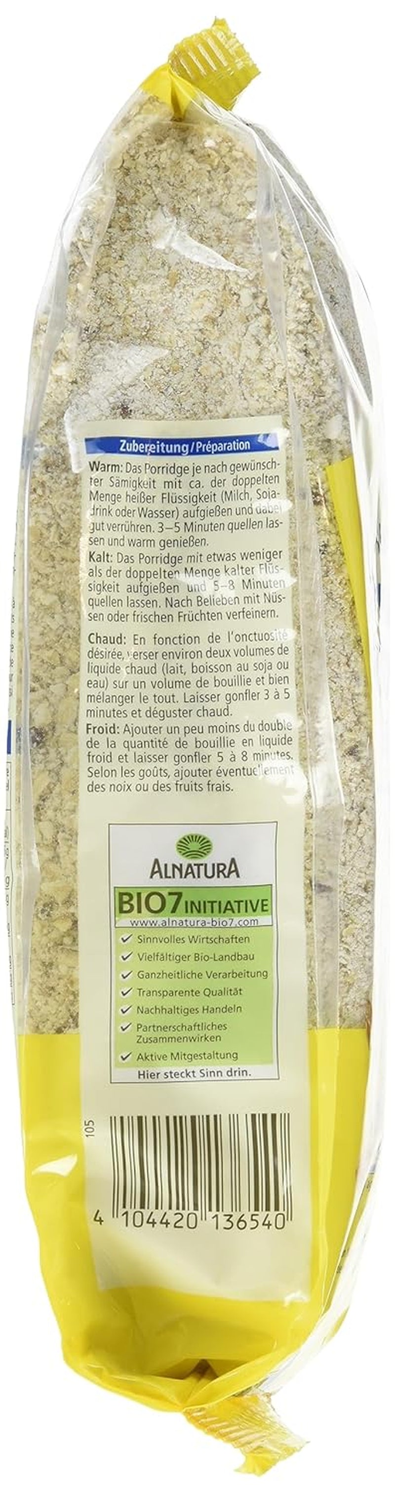 Base per porridge di avena e farro biologico, 500 g (confezione da 3)