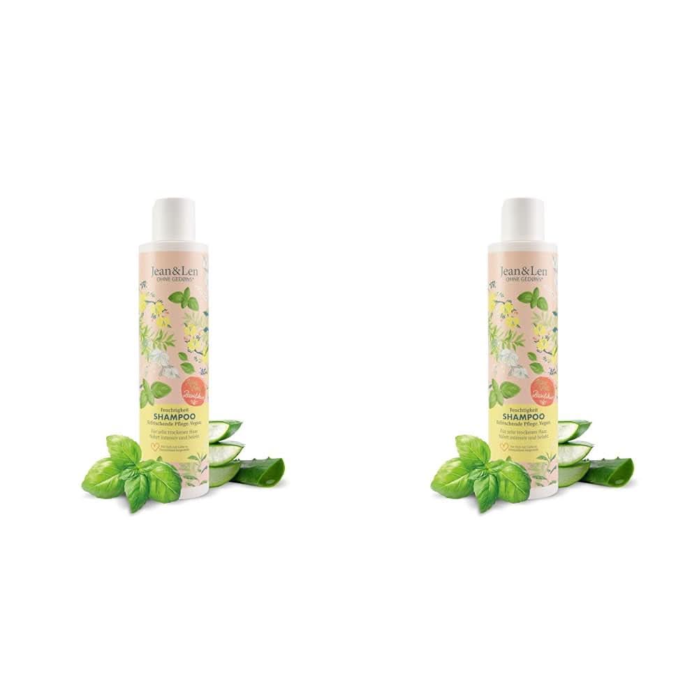 Jean & Len Shampoo idratante Aloe Vera & Basilico, per capelli molto secchi, 300 ml Doccia e bagno Naty Shop 2 x 300 ml