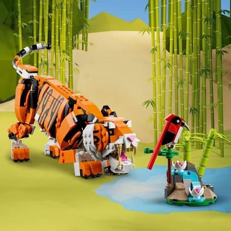 LEGO 31129 Creator Majestic Tigre, Panda o Pesce Set di personaggi di animali 3 in 1 Giocattolo per bambini Ragazzi e ragazze Set di giocattoli da costruzione per animali Trova il negozio LEGO