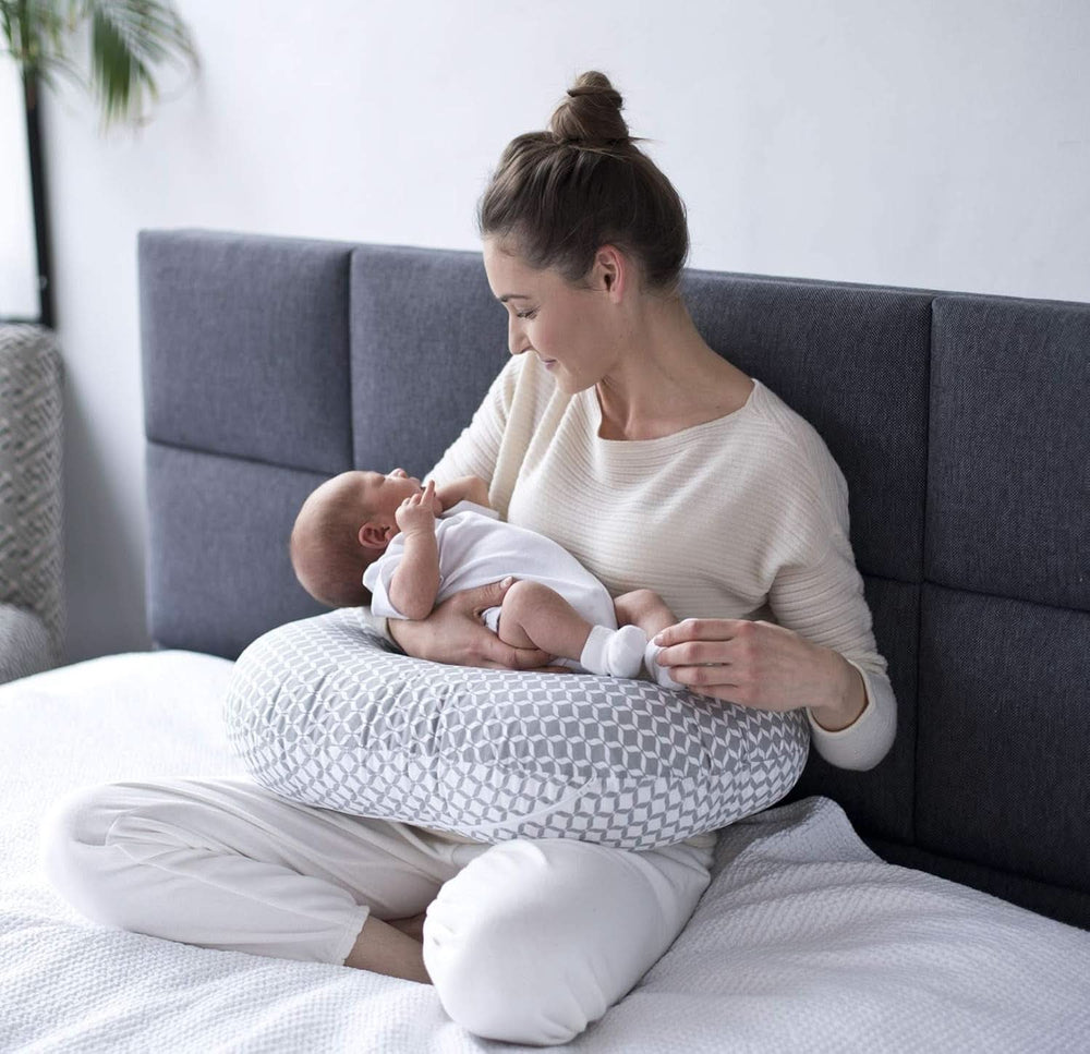 Cuscino allattamento ergonomico, Oeko-Tex Standard 100, beige Accessori Alimentazione e Allattamento Bebe Naty Shop