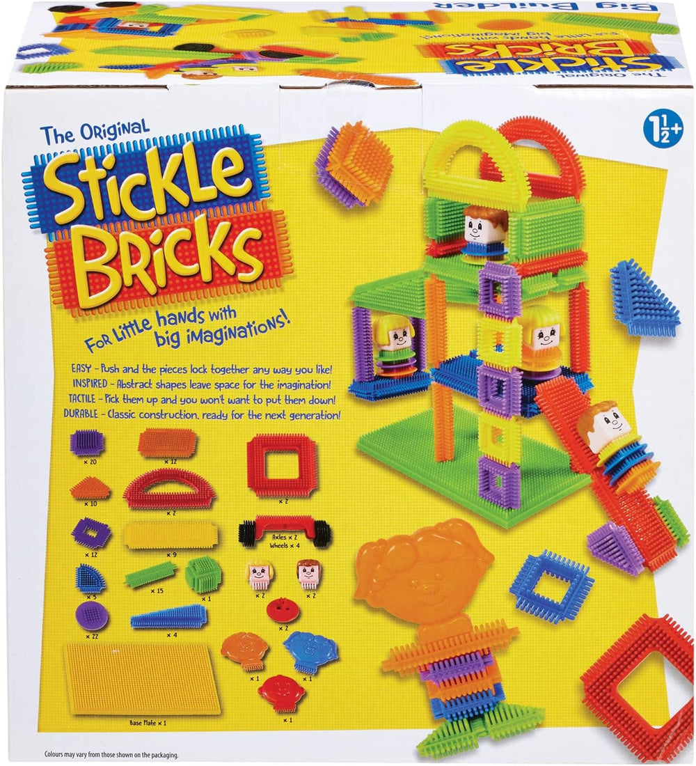 Stickle Bricks, Big Builder Konstruktionsset, Über 125 Teile, Fördert Kreativität & Motorik, Sicher & langlebig, Praktische Aufbewahrung, Für Kinder ab 18 Monaten