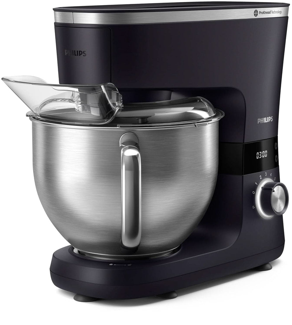 Macchina da cucina Philips Serie 7000 - 5,5 litri, 1000 Watt, 8 velocità, tecnologia Proknead, Rezepte, timer intelligente LED, Knethaken, Schneebesen und Rührbesen (HR7962/01) Mamma e bambino Naty Shop