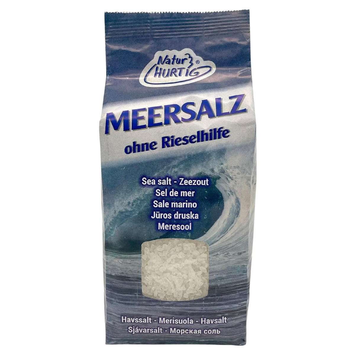 Meersalz Grob 1kg | Naturbelassen, unraffiniert und ohne Zusätze | Unbehandeltes grobes Meersalz für die Salzmühle