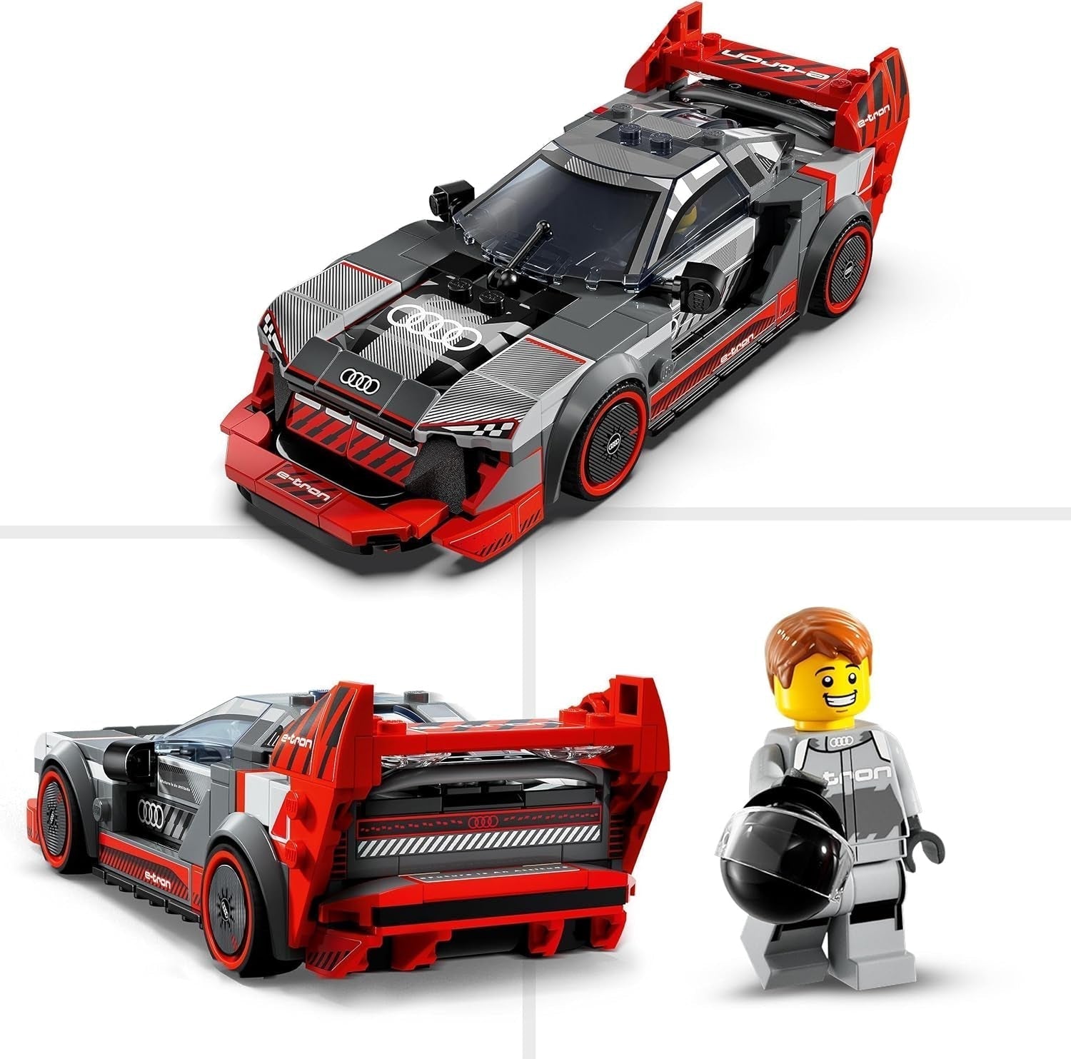 LEGO Speed Champions Set auto da corsa Audi S1 E-Tron Quattro con auto giocattolo da costruire, giocare ed esporre, modello di auto per bambini, regalo per ragazzi e ragazze di 9 anni 76921 Set di costruzione Besuche den LEGO-Store