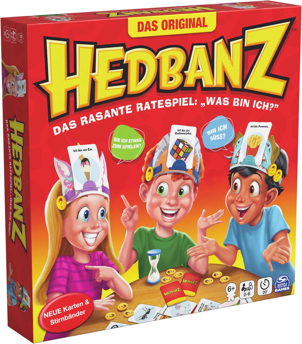 Spin Master Games - Hedbanz, il gioco d'indovinelli per tutta la famiglia, nuova edizione (2025) con fantastici componenti di gioco, per 2-6 giocatori, dai 6 anni in su