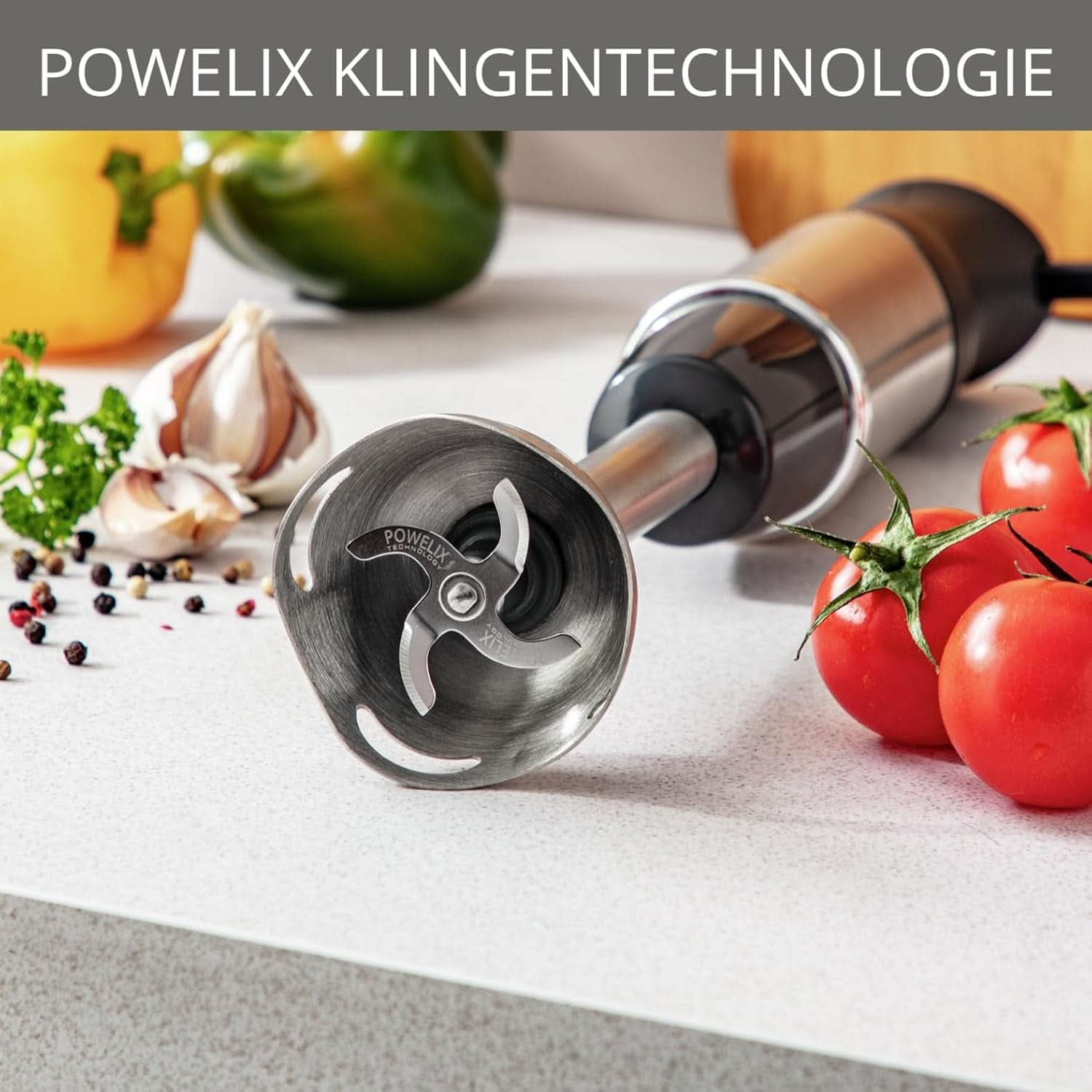 Robot da cucina Krups Perfect Mix HZ6568 | Frullatore | 1000 Watt | Edelstahlfuß | 4 Extra Scharfe Messer | Tecnologia Powelix | Schneebesen | 500ml Zerkleiner | Messbecher da 800 ml | Schwarz/Silber Cucina Naty Shop