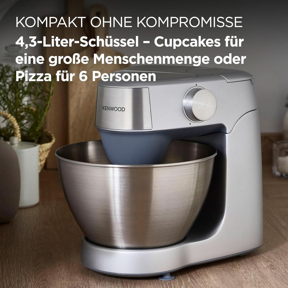 Kenwood Prospero+ KHC29A.R0SI Macchina da cucina, 4,3 L Edelstahlschüssel, Inkl. 10-Teiligem Zubehör-Set Mit Fleischwolf, Glas-Mixer, Zitruspresse, Entsafter Und Mehr, Inkl. Prezzo Easyweigh, 1000 W, Silber Mother and Child Naty Shop