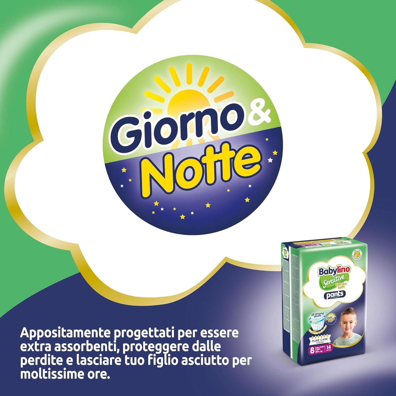 BabyLino, Scutece sensibile din bumbac moale, diverse marimi Mama si Copilul Naty Shop