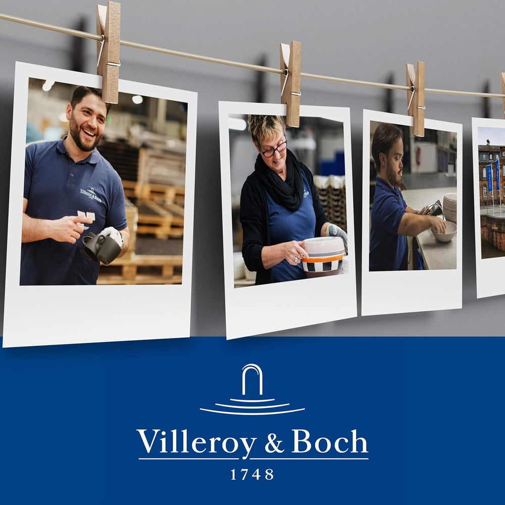 Villeroy & Boch – Set de masă Wonderful World, 12 piese, alb, potrivit pentru mașina de spălat vase și cuptorul cu microunde, farfurii, veselă, porțelan, farfurii de cină, set, set de veselă modern, porțelan premium