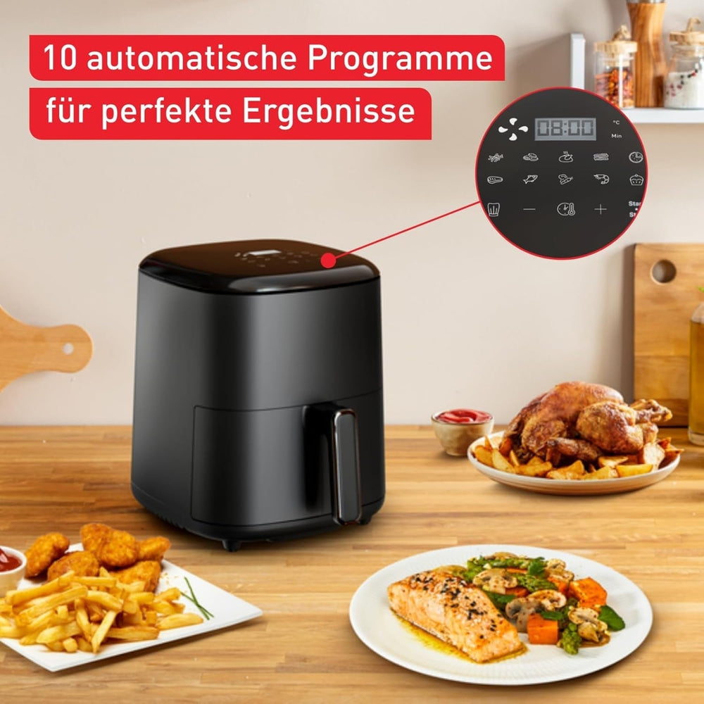 Tefal Easy Fry Max EY2458, 5 litri, Friggitrice ad aria calda, 10 programmi di cottura automatici, touch screen digitale Elettrodomestici Naty Shop
