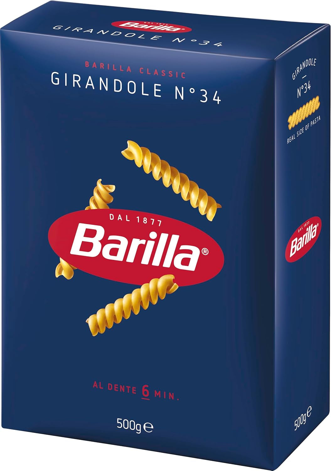 Pasta Barilla Classica Girandole n. 34, di grano duro di alta qualità, sempre al dente (1 x 500g)