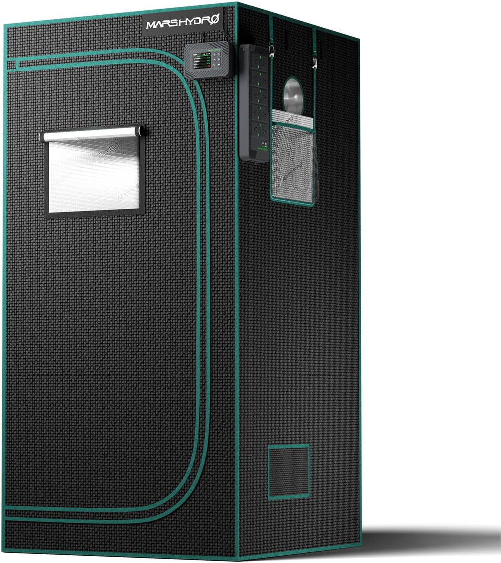 Tenda da coltivazione MARS HYDRO 60x60x140 cm, Tenda da coltivazione per interni, Tende da coltivazione in Mylar riflettente per coltura idroponica, Vassoio inferiore rimovibile per spazio di coltivazione delle piante