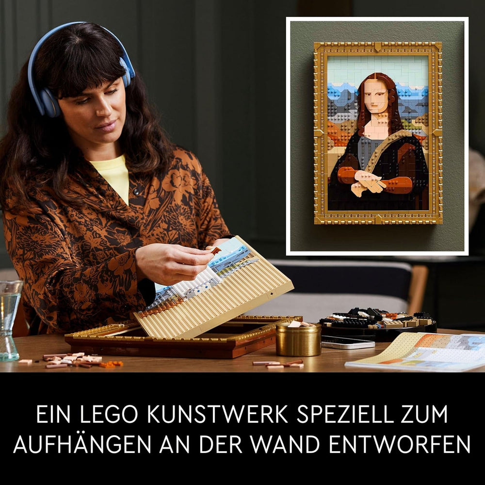 LEGO Art Monna Lisa, set per adulti, dipinto di Leonardo Da Vinci da appendere, attività creativa per uomini e donne, regalo per gli amanti dell'arte, arte rinascimentale italiana 31213 Set da costruzione Besuche den LEGO-Store